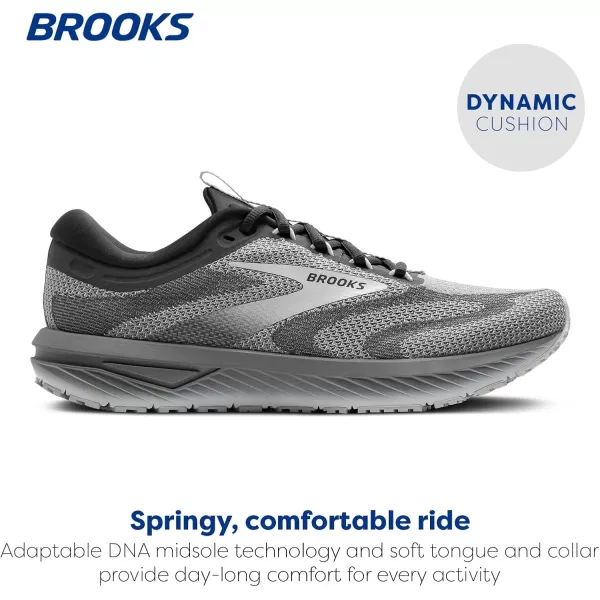 Brooks Mens Revel 7 Neutral Running ShoePrimerBlackened Pearl