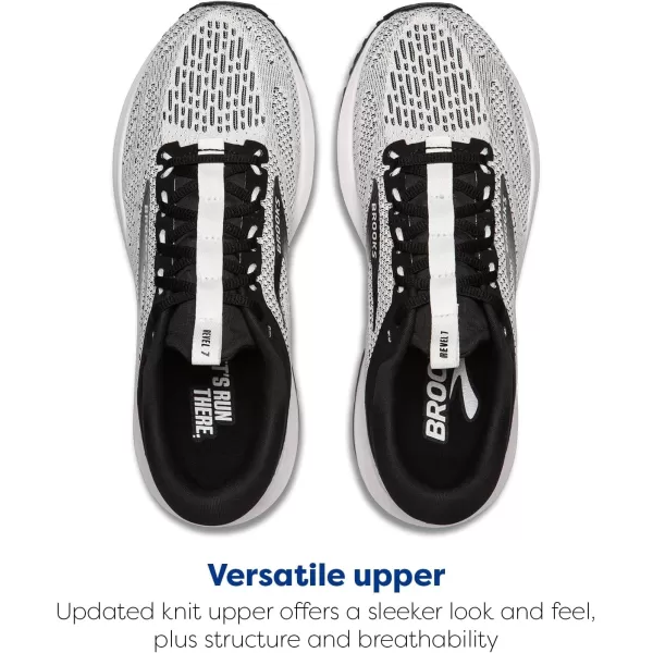 Brooks Mens Revel 7 Neutral Running ShoeWhiteBlack