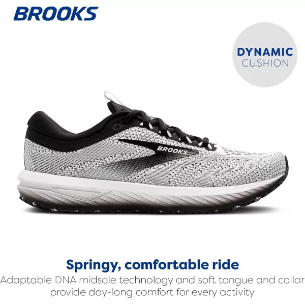 Brooks Mens Revel 7 Neutral Running ShoeWhiteBlack