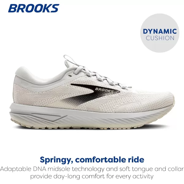 Brooks Mens Revel 7 Neutral Running ShoeWhitePelicanBlack