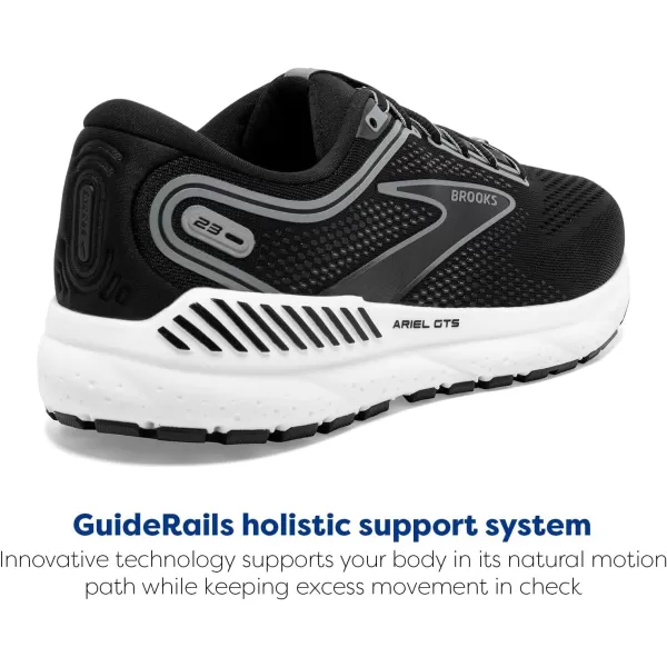 Brooks Womens Ariel GTS 23 Supportive Running ShoeBlackGreyWhite
