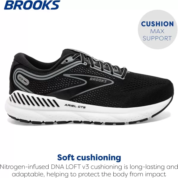 Brooks Womens Ariel GTS 23 Supportive Running ShoeBlackGreyWhite