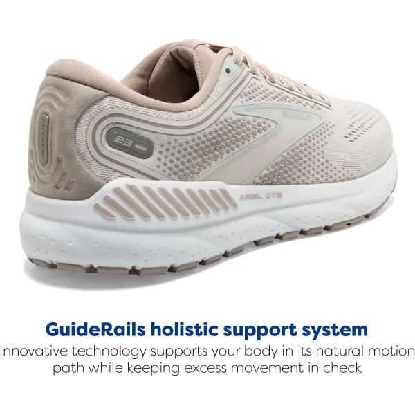 Brooks Womens Ariel GTS 23 Supportive Running ShoeChateau GreyWhite Sand