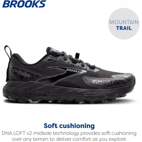 Brooks Womens Cascadia 18 Mountain Trail Running ShoeBlackBlackened PearlGrey