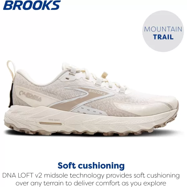 Brooks Womens Cascadia 18 Mountain Trail Running ShoeCoconutChateauWhite