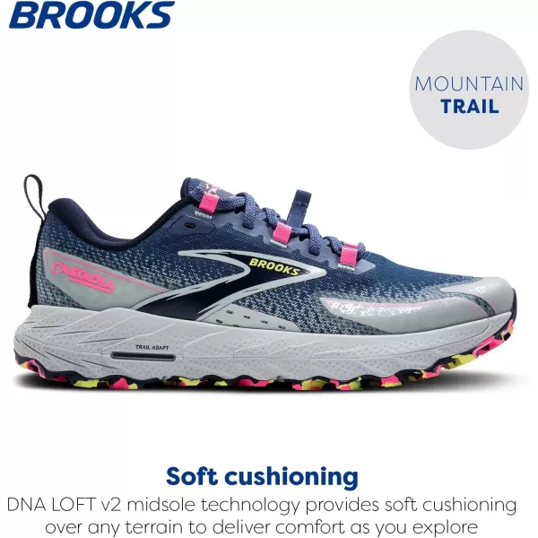 Brooks Womens Cascadia 18 Mountain Trail Running ShoeOceanaPearl BluePink