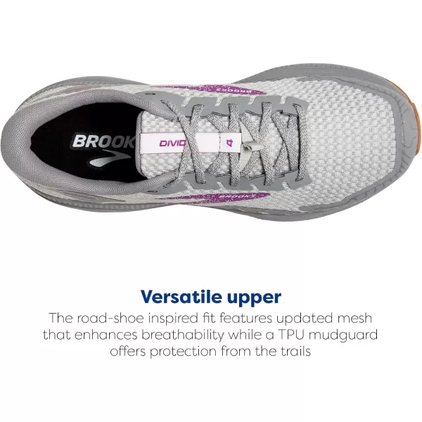 Brooks Womens Divide 4 Trail Running ShoeAlloyOysterViolet