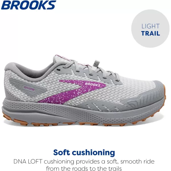 Brooks Womens Divide 4 Trail Running ShoeAlloyOysterViolet