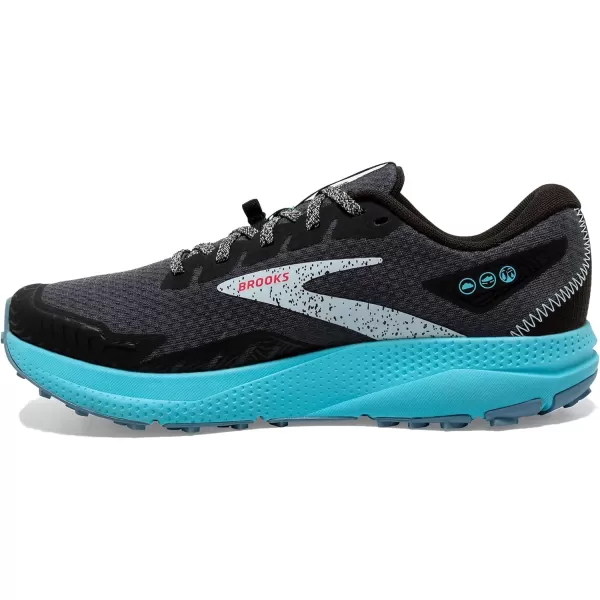 Brooks Womens Divide 4 Trail Running ShoeBlack Ebony Bluefish