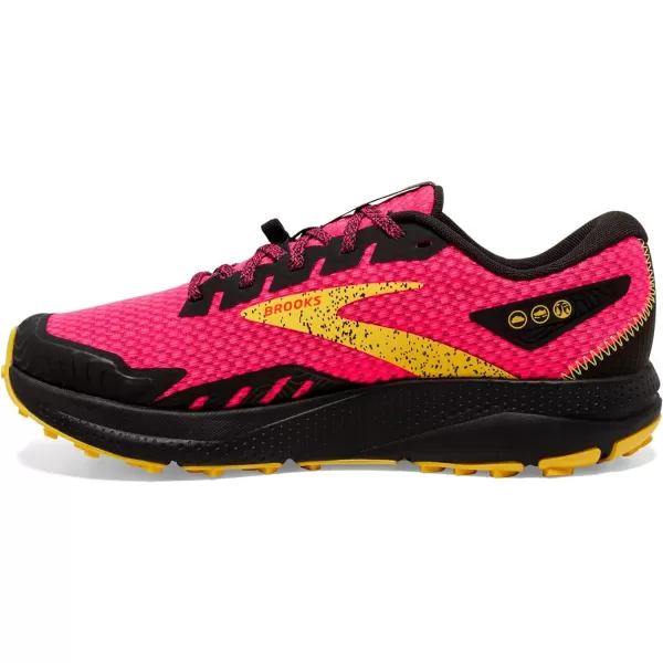 Brooks Womens Divide 4 Trail Running ShoeDiva PinkBlackLemon Chrome