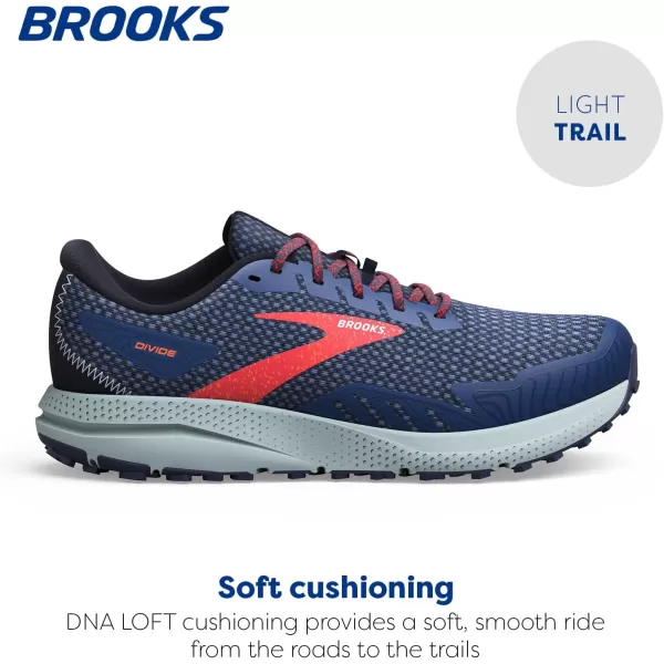 Brooks Womens Divide 4 Trail Running ShoeNavyBittersweetPeacoat