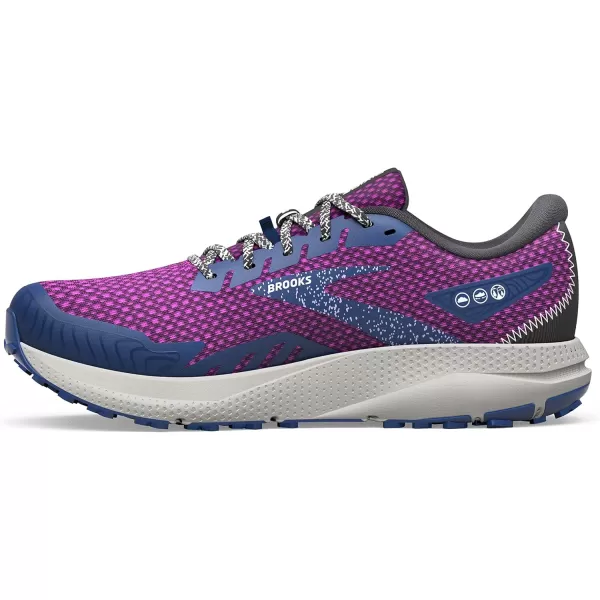Brooks Womens Divide 4 Trail Running ShoePurpleNavyOyster