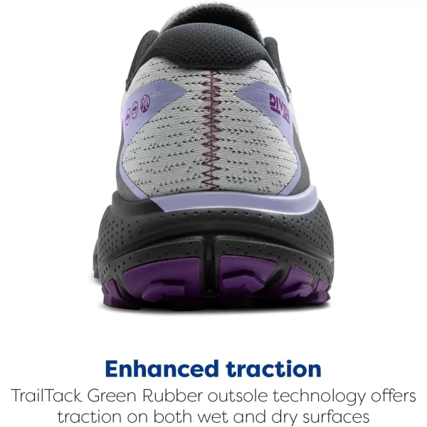Brooks Womens Divide 5 Trail Running ShoeMercuryEbonySweet Lavender