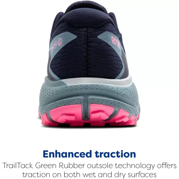 Brooks Womens Divide 5 Trail Running ShoePeacoatBlackPink