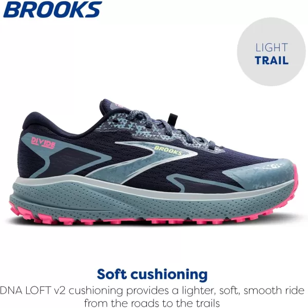 Brooks Womens Divide 5 Trail Running ShoePeacoatBlackPink