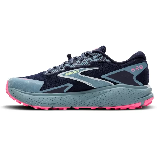 Brooks Womens Divide 5 Trail Running ShoePeacoatBlackPink