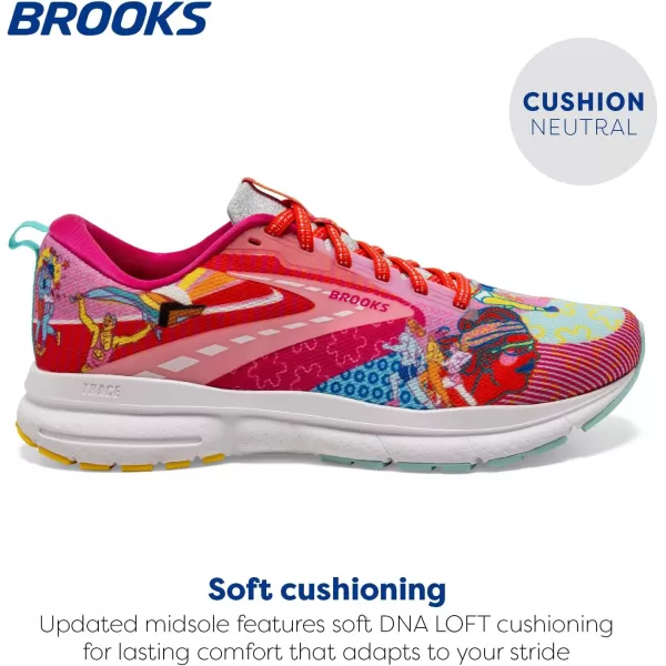 Brooks Womens Trace 3 Neutral Running ShoePinkBlueYellow