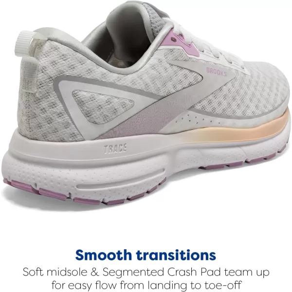 Brooks Womens Trace 3 Neutral Running ShoeWhiteOrchidApricot