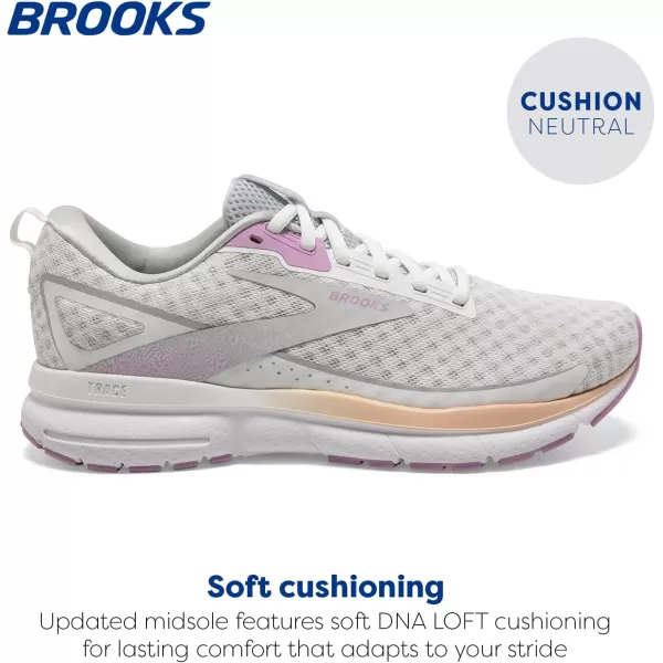 Brooks Womens Trace 3 Neutral Running ShoeWhiteOrchidApricot