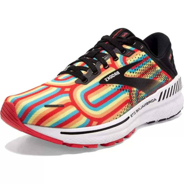 Brooks Mens Adrenaline GTS 22 Supportive Running ShoeBlackBittersweetLimelight