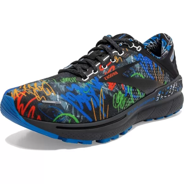 Brooks Mens Adrenaline GTS 22 Supportive Running ShoeBlackBlueCherry Tomato