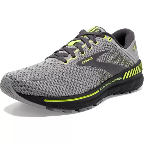 Brooks Mens Adrenaline GTS 22 Supportive Running ShoeGreyPearlNightlife