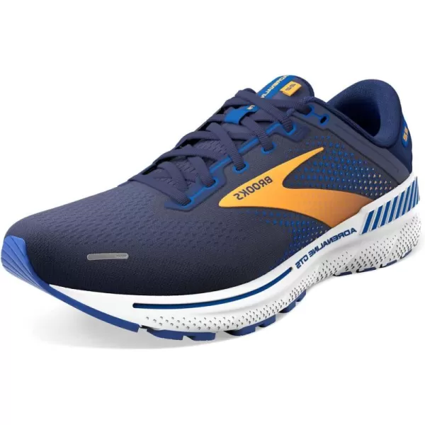 Brooks Mens Adrenaline GTS 22 Supportive Running ShoePeacoatOrangeWhite