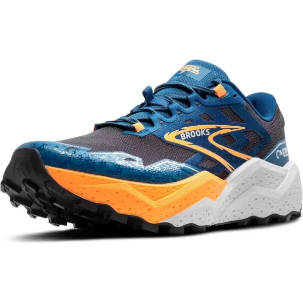 Brooks Mens Caldera 7 Trail Running ShoeEbonyBlue SapphireOrange