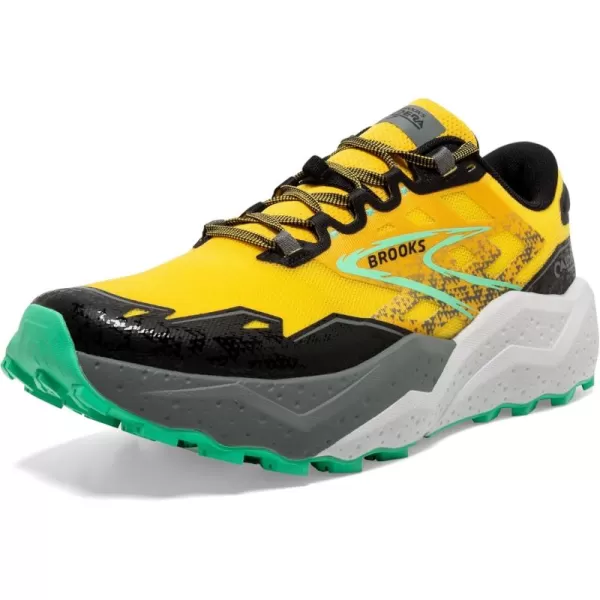 Brooks Mens Caldera 7 Trail Running ShoeLemon ChromeBlackSpringbud