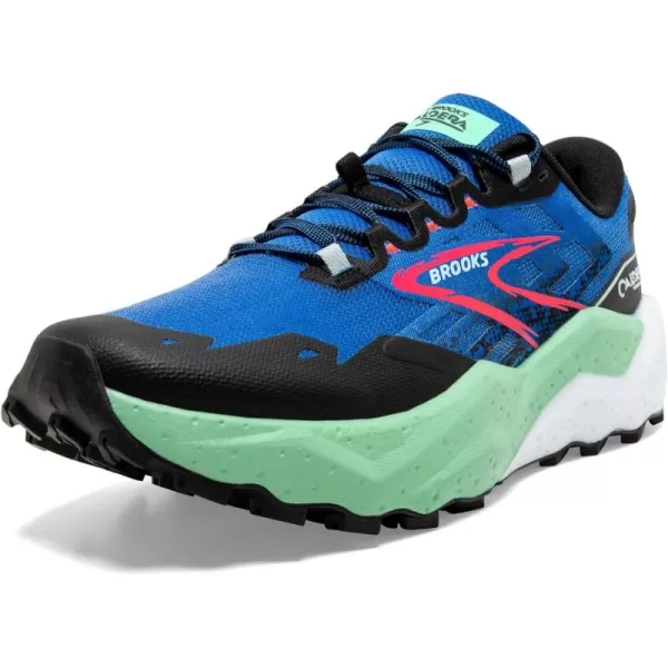 Brooks Mens Caldera 7 Trail Running ShoeVictoria BlueBlackSpring Bud