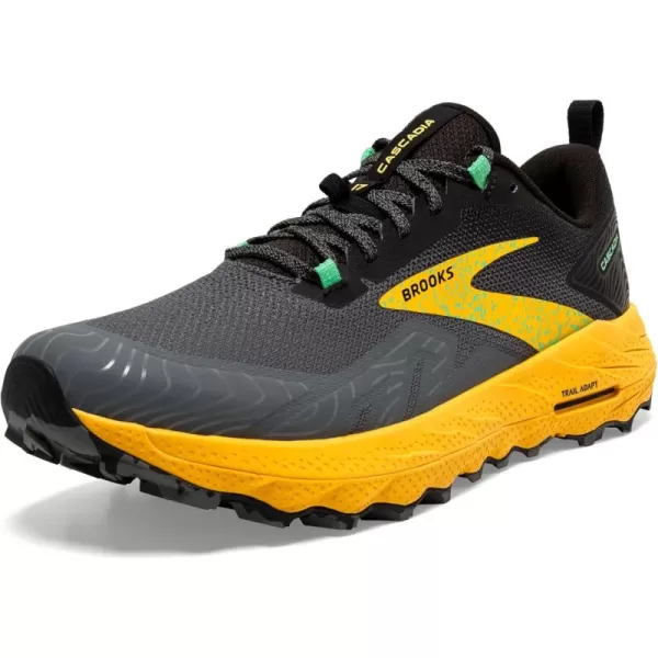 Brooks Mens Cascadia 17 Trail Running ShoeLemon ChromeSedona Sage