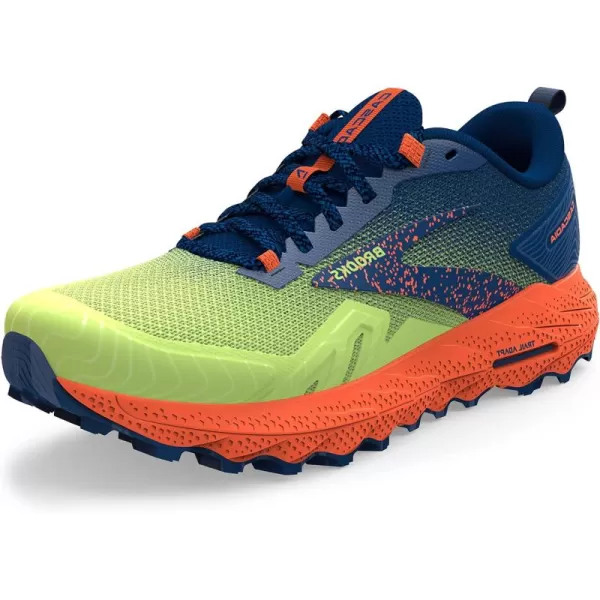 Brooks Mens Cascadia 17 Trail Running ShoeSharp GreenNavyFirecracker