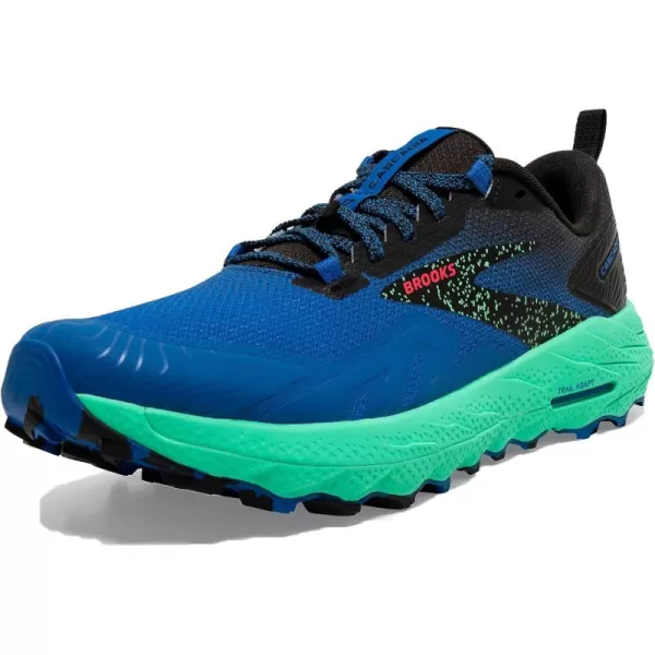 Brooks Mens Cascadia 17 Trail Running ShoeVictoria Blue Black Spring Bud