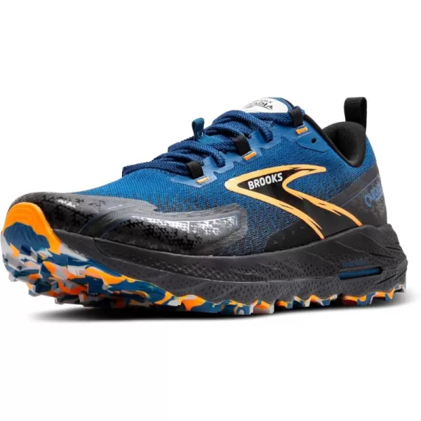 Brooks Mens Cascadia 18 Mountain Trail Running ShoeBlue SapphireBlackOrange