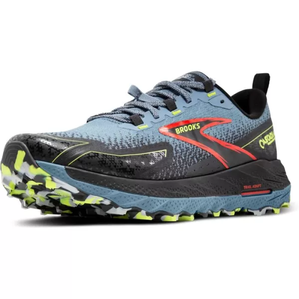 Brooks Mens Cascadia 18 Mountain Trail Running ShoeCitadelEbonyLime
