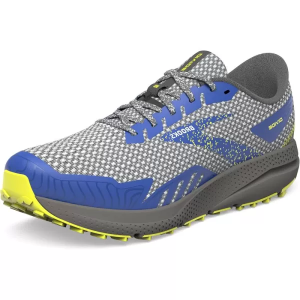 Brooks Mens Divide 4 Trail Running ShoeGunmetalSurf the WebSulphur