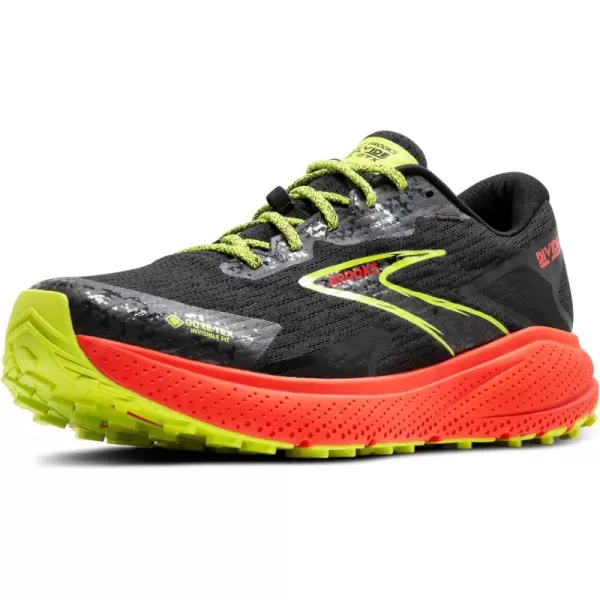 Brooks Mens Divide 5 GTX Waterproof Trail Running ShoeBlackCherryLime