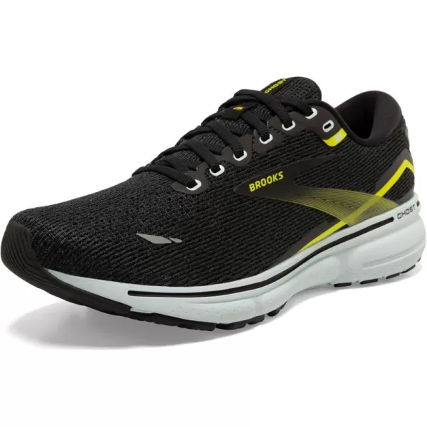 Brooks Mens Ghost 15 Neutral Running ShoeBlackBallad BlueSulphur