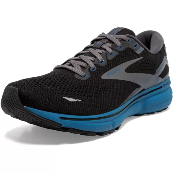 Brooks Mens Ghost 15 Neutral Running ShoeBlackBlackened PearlBlue