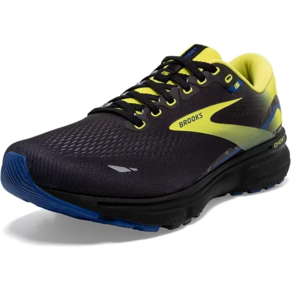 Brooks Mens Ghost 15 Neutral Running ShoeBlackNightlifeBlue