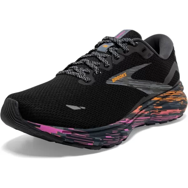 Brooks Mens Ghost 15 Neutral Running ShoeBlackPhloxOriole