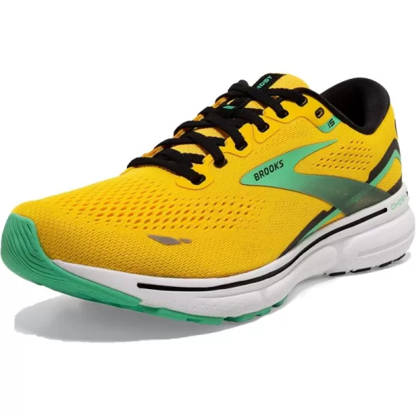 Brooks Mens Ghost 15 Neutral Running ShoeLemon Chrome Black Sedona Sage