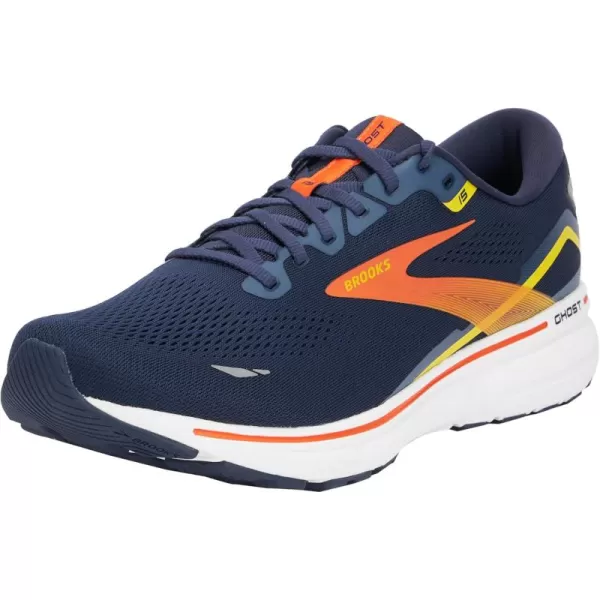 Brooks Mens Ghost 15 Neutral Running ShoeRed Yellow Peacoat