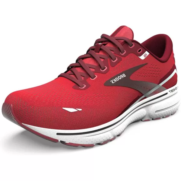 Brooks Mens Ghost 15 Neutral Running ShoeRedBlue HazeWhite