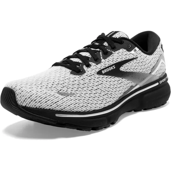 Brooks Mens Ghost 15 Neutral Running ShoeWhiteBlack