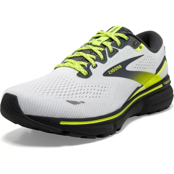Brooks Mens Ghost 15 Neutral Running ShoeWhiteEbonyNightlife