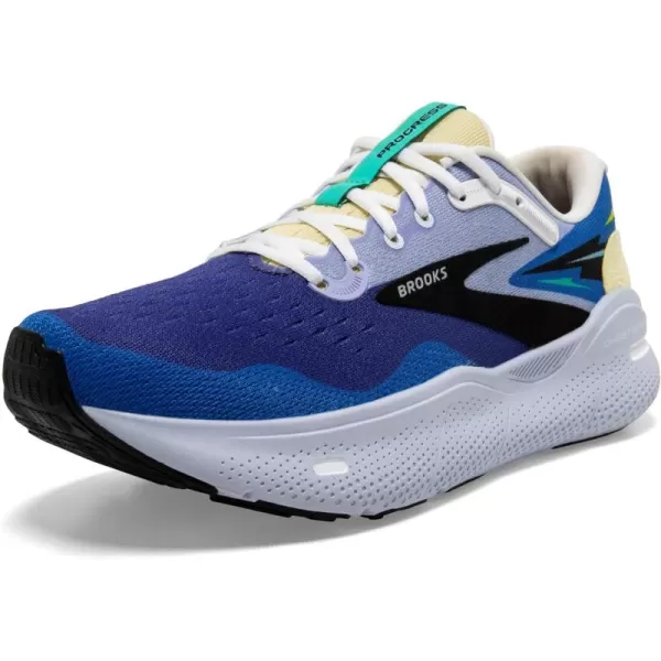 Brooks Mens Ghost Max Cushion Neutral Running ampamp Walking ShoeBlueYellowBlack