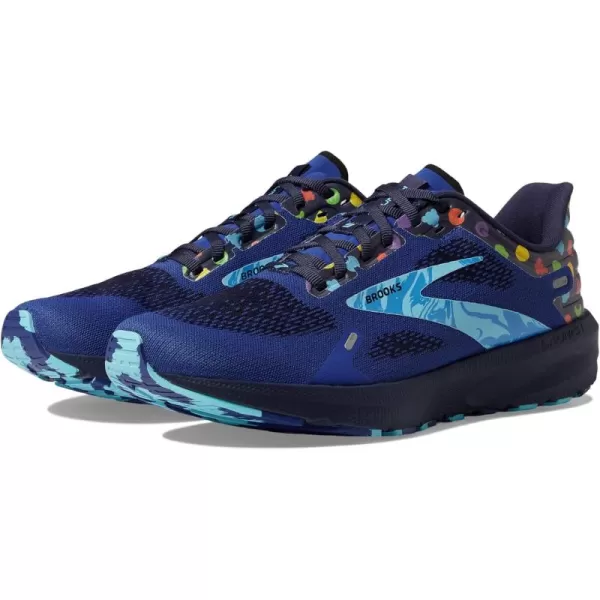 Brooks Mens Launch 9 Neutral Running ShoeBluePeacoatYellow