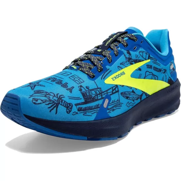 Brooks Mens Launch 9 Neutral Running ShoeNautical BlueNightlifePeacoat