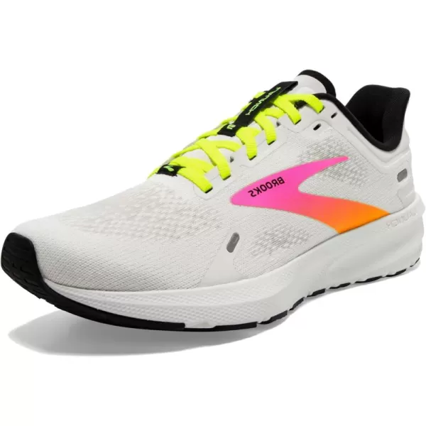 Brooks Mens Launch 9 Neutral Running ShoeWhitePinkNightlife